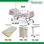 Tempat Tidur Pasien Manual DELUXE 3 Engkol dengan Pengaman Samping YB-203D, YM-102, YBC-102, YO-102 (SET)